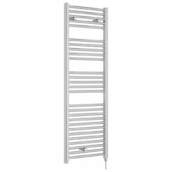 Nuie Round Ladder Chrome 1375mm X 480mm Electric Towel Rail - MTY152