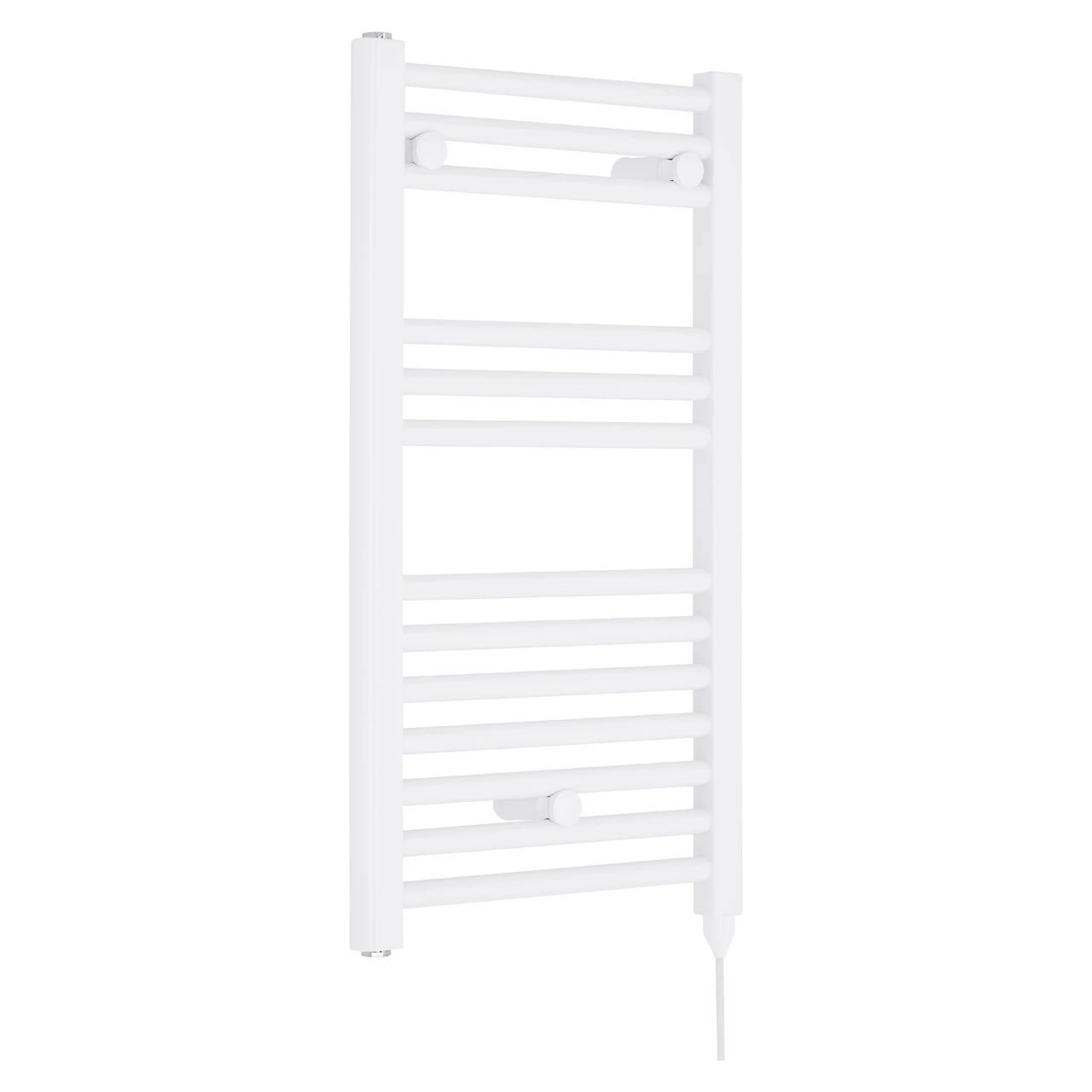 Nuie Round Ladder White 720mm X 400mm Electric Towel Rail - MTY156