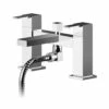 Nuie Sanford Polished Chrome Deck Mounted Bath Shower Mixer Tap And Kit - SAN304