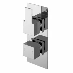 Nuie Sanford Polished Chrome Twin Concealed Thermostatic Shower Valve With Diverter - SANTW02