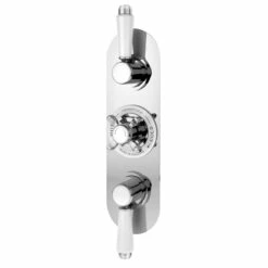 Nuie Selby Polished Chrome Traditional Triple Concealed Thermostatic Shower Valve With Diverter - SELTR03
