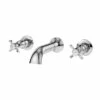 Nuie Selby Polished Chrome Wall Mounted Traditional Crosshead 3 Tap Hole Bath Filler Tap - SEL309DX -Bathroom Products Sales Store nuie selby polished chrome wall mounted traditional crosshead 3 tap hole bath filler tap sel309dx 43692.1666714535