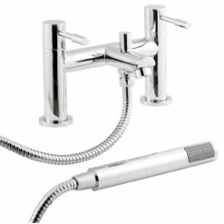 Nuie Series 2 Chrome Bath And Shower Mixer Tap With Shower Kit - FJ314 -Bathroom Products Sales Store nuie series 2 chrome bath and shower mixer tap with shower kit fj314 three 15841.1652443225