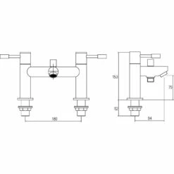 Nuie Series 2 Chrome Bath And Shower Mixer Tap With Shower Kit - FJ314 -Bathroom Products Sales Store nuie series 2 chrome bath and shower mixer tap with shower kit fj314 two 09847.1652443225
