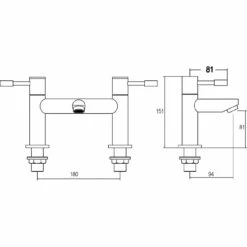 Nuie Series 2 Chrome Bath Filler Tap - FJ313 7 Nuie Series 2 Chrome Bath Filler Tap - FJ313 -Bathroom Products Sales Store nuie series 2 chrome bath filler tap fj313 two 32063.1652443225