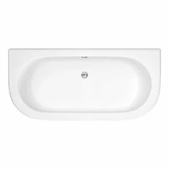 Nuie Shingle 1700mm Double Ended Back To Wall Bath And Bath Panel - BSG003