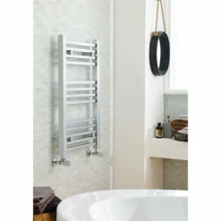 Nuie Square Ladder Chrome 800mm X 500mm Heated Towel Rail - MTY108 -Bathroom Products Sales Store nuie square ladder chrome 800mm x 500mm heated towel rail mty108 three 53844.1652443500