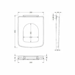 Nuie Square Soft Close Toilet Seat - NCH196 -Bathroom Products Sales Store nuie square soft close toilet seat nch196 four 86162.1652443531