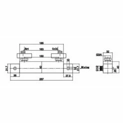 Nuie Square Thermostatic Shower Bar Valve With Bottom Outlet - JTY316 5 Nuie Square Thermostatic Shower Bar Valve With Bottom Outlet - JTY316 -Bathroom Products Sales Store nuie square thermostatic shower bar valve with bottom outlet jty316 two 04194.1652443308