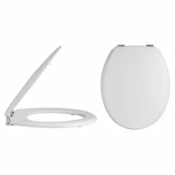 Nuie Traditional Toilet Seat With Chrome Hinges - NTS302
