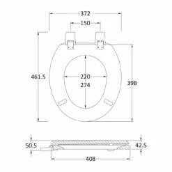 Nuie Traditional Toilet Seat With Plastic Hinges - NTS303 -Bathroom Products Sales Store nuie traditional toilet seat with plastic hinges nts303 two 21940.1652443572