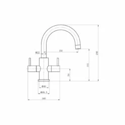 Nuie Two Handle Kitchen Sink Mixer With Swivel Spout - KC319 5 Nuie Two Handle Kitchen Sink Mixer With Swivel Spout - KC319 -Bathroom Products Sales Store nuie two handle kitchen sink mixer with swivel spout kc319 two 01277.1652443316
