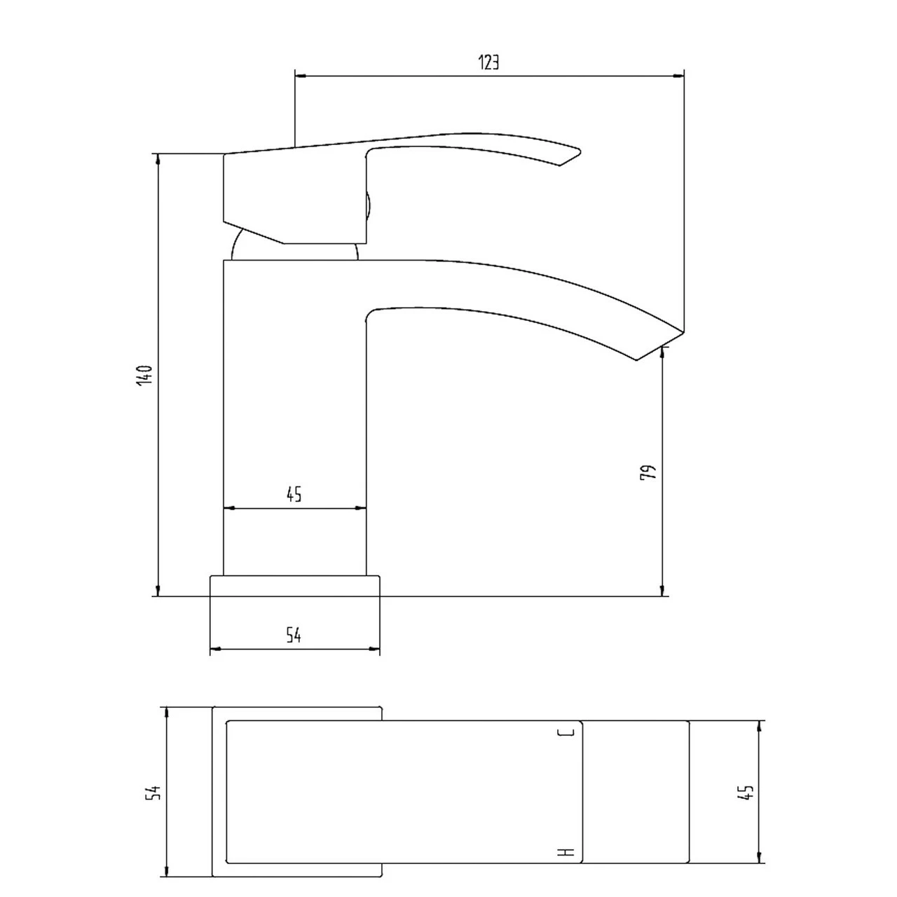 Nuie Vibe Mid Size Mono Basin Mixer Tap With Push Button Waste - TSI305 - Image 6