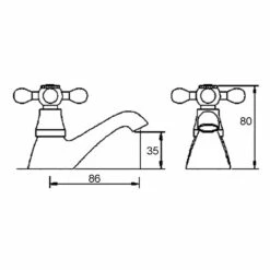 Nuie Viscount Traditional Basin Taps - X381 5 Nuie Viscount Traditional Basin Taps - X381 -Bathroom Products Sales Store nuie viscount traditional basin taps x381 two 34478.1652445478