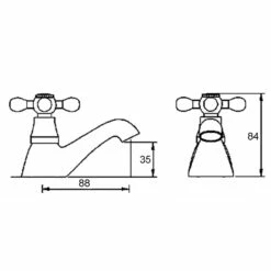 Nuie Viscount Traditional Bath Taps - X382 -Bathroom Products Sales Store nuie viscount traditional bath taps x382 two 54989.1652445478