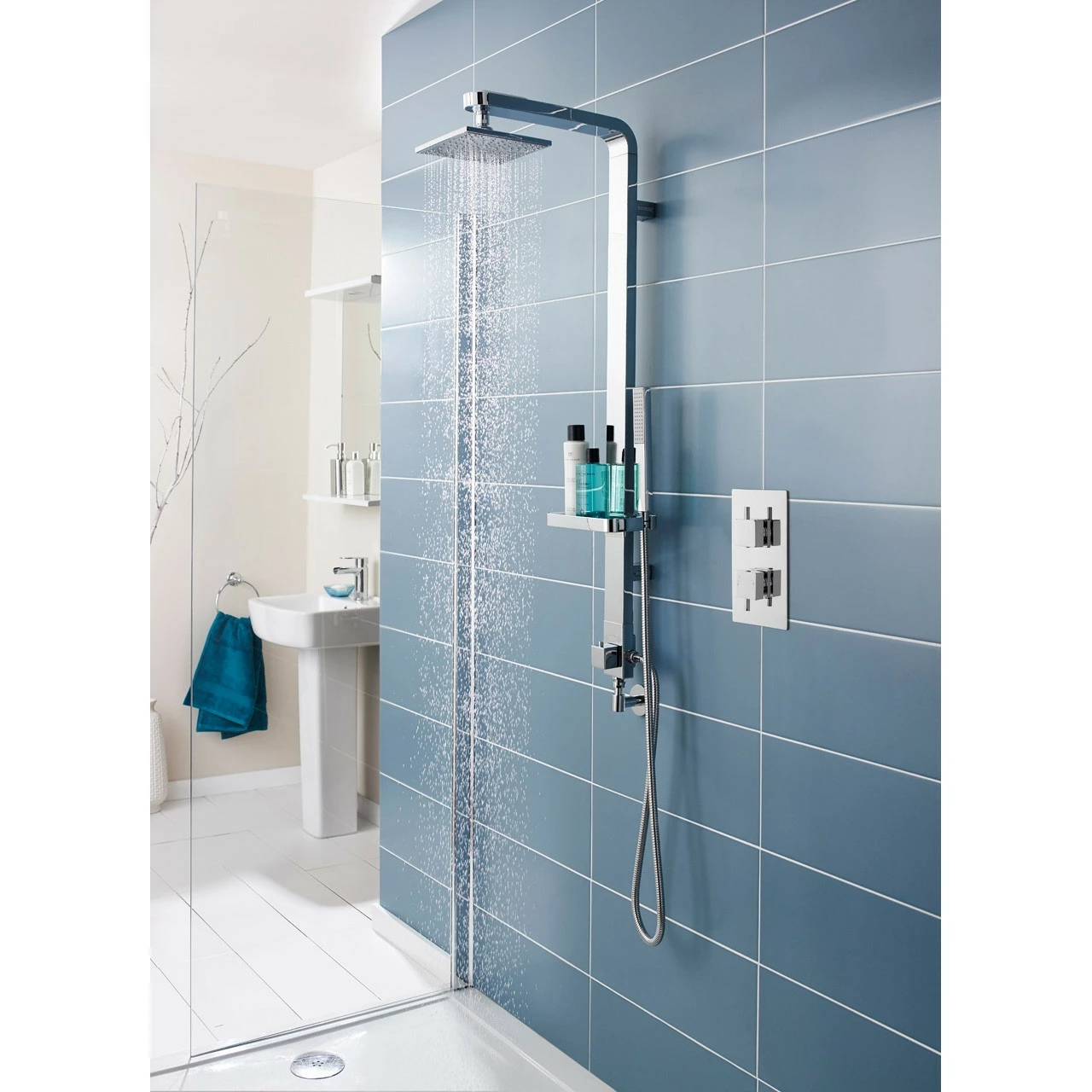 Nuie Volt Twin Concealed Thermostatic Shower Valve With Diverter - JTY302 - Image 2