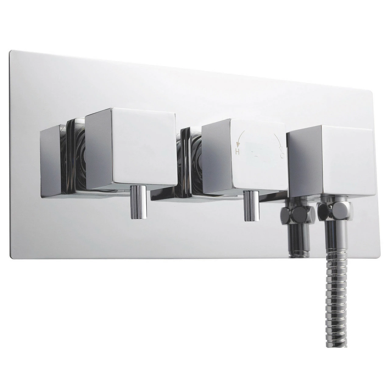 Nuie Volt Twin Thermostatic Shower Valve With Diverter And Outlet - A3077 3 Nuie Volt Twin Thermostatic Shower Valve With Diverter And Outlet - A3077