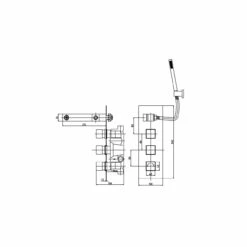 Nuie Volt Twin Thermostatic Shower Valve With Diverter And Outlet - A3077 5 Nuie Volt Twin Thermostatic Shower Valve With Diverter And Outlet - A3077 -Bathroom Products Sales Store nuie volt twin thermostatic shower valve with diverter and outlet a3077 two 09520.1652442829