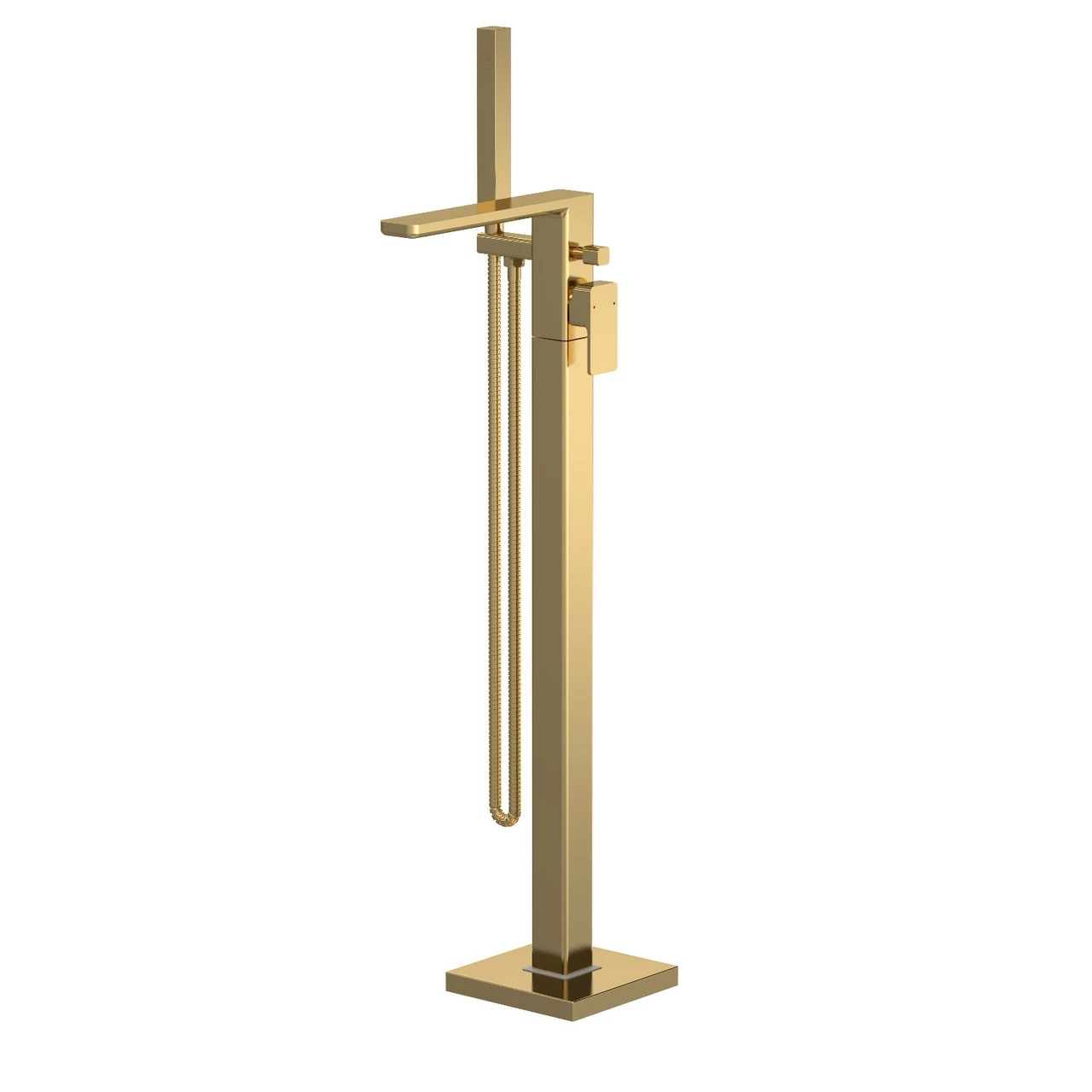 Nuie Windon Brushed Brass Freestanding Bath Shower Mixer Tap - WIN821