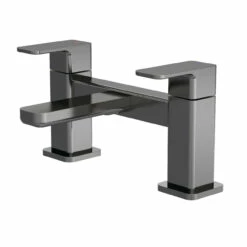 Nuie Windon Brushed Gunmetal Deck Mounted Bath Filler Tap - WIN703