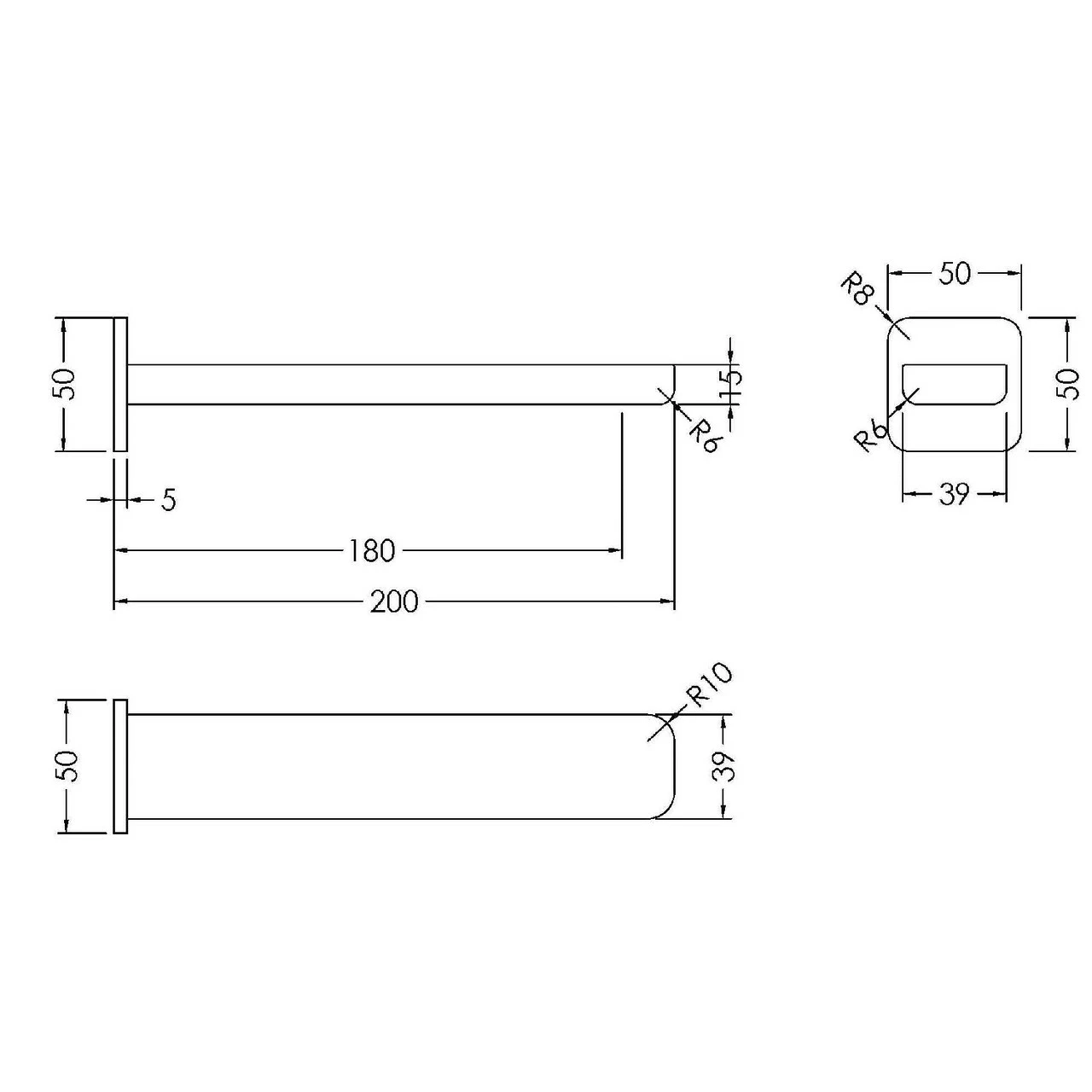 Nuie Windon Polished Chrome Bath Spout - WIN300 4 Nuie Windon Polished Chrome Bath Spout - WIN300 - Image 2