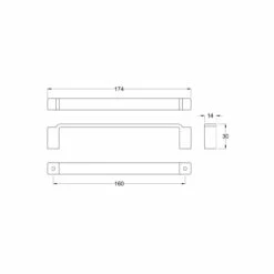 Nuie York Chrome Art Deco Handle - H1325 5 Nuie York Chrome Art Deco Handle - H1325 -Bathroom Products Sales Store nuie york chrome art deco handle h1325 two 64729.1652443245