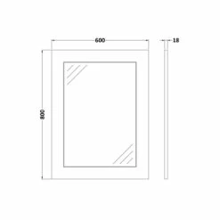 Nuie York Stone Grey 600mm Flat Mirror - OLF214 5 Nuie York Stone Grey 600mm Flat Mirror - OLF214 -Bathroom Products Sales Store nuie york stone grey 600mm flat mirror olf214 two 57553.1652443656