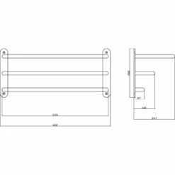 Old London 612mm 3 Tier Towel Rack - LA380 -Bathroom Products Sales Store old london 612mm 3 tier towel rack la380 four 28602.1652443329