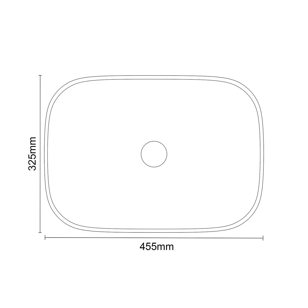 Olival 455mm X 325mm Rectangular Countertop Basin 8 Olival 455mm X 325mm Rectangular Countertop Basin - Image 6