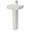 Paulo 520mm Basin With 1 Tap Hole And Full Pedestal -Bathroom Products Sales Store paulo 520mm basin with 1 tap hole and full pedestal right 92039.1652445353