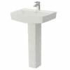 Paulo 600mm Basin With 1 Tap Hole And Full Pedestal 2 Paulo 600mm Basin With 1 Tap Hole And Full Pedestal -Bathroom Products Sales Store paulo 600mm basin with 1 tap hole and full pedestal right 26071.1652445352
