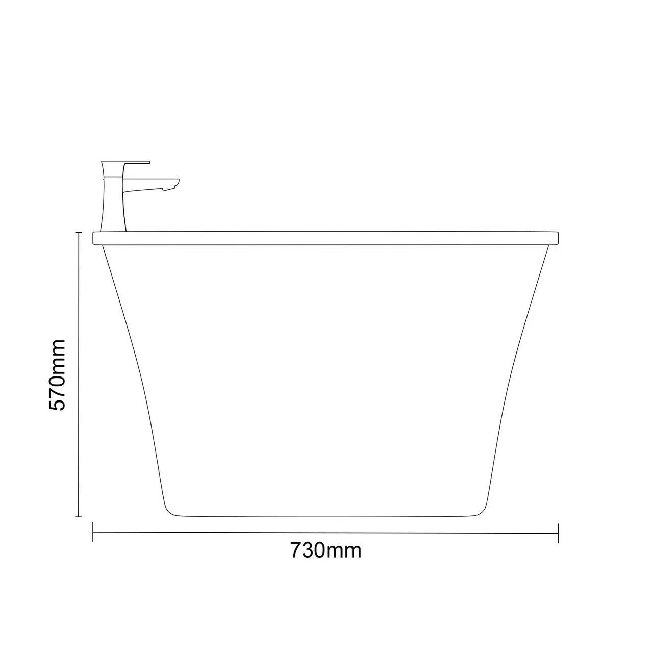 Pescara White 1660mm X 730mm Double Ended Freestanding Bath With White Waste - Image 6