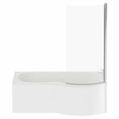 Plage 1700mm 12 Jet Easifit Right Hand P Shaped Spa Shower Bath With Bath Screen And Front Bath Panel -Bathroom Products Sales Store plage 1700mm 12 jet easifit right hand p shaped spa shower bath with bath screen and front bath panel front 50959.1691438803