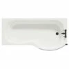 Plage 1700mm Right Hand P Shaped Shower Bath With Matt Black Bath Screen And White Acrylic Front Bath Panel -Bathroom Products Sales Store plage 1700mm right hand p shaped shower bath with matt black bath screen and white acrylic front bath panel top 13279.1691438795