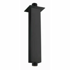 RAK Black 250mm Rectangular Brass Ceiling Arm - RAKSHW0002B