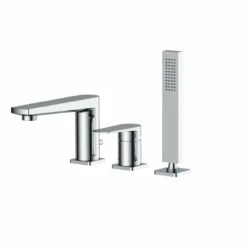 RAK Blade Deck Mounted 3 Tap Hole Bath Shower Mixer Tap - RAKBLD3012