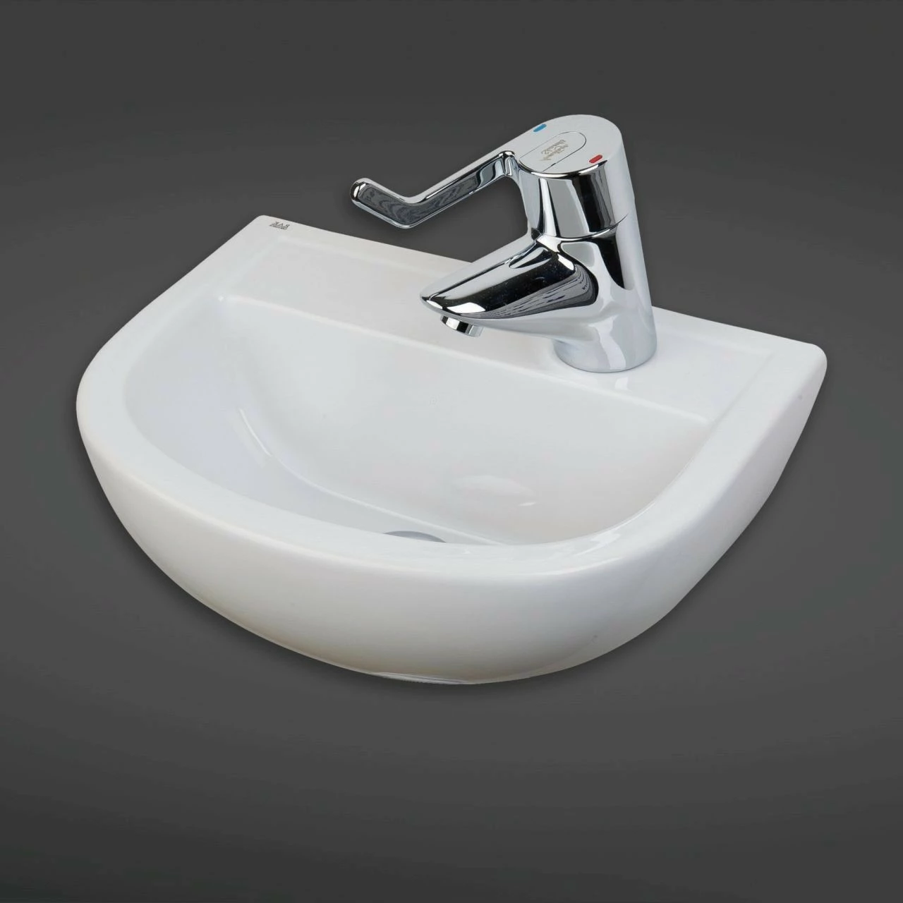 RAK Compact 380mm Right Hand Doc M Basin With 1 Tap Hole And No Overflow - CO1003AWHA - Image 2
