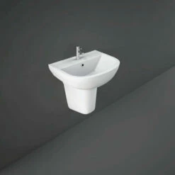 RAK Compact 450mm Basin With 1 Tap Hole And Semi Pedestal