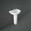 RAK Compact 450mm Basin With 1 Tap Hole And Small Pedestal 1 RAK Compact 450mm Basin With 1 Tap Hole And Small Pedestal -Bathroom Products Sales Store rak compact 450mm basin with 1 tap hole and small pedestal 95789.1652443760