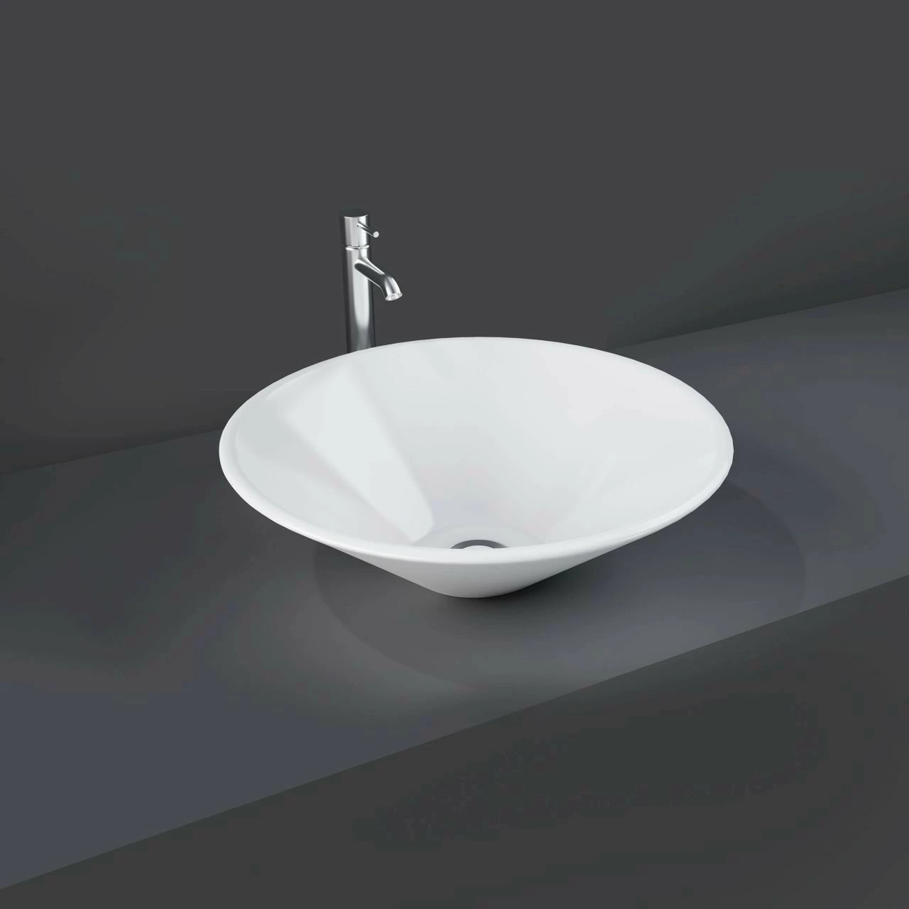 RAK Cone 380mm X 380mm X 125mm Counter Top Basin - OC160AWHA