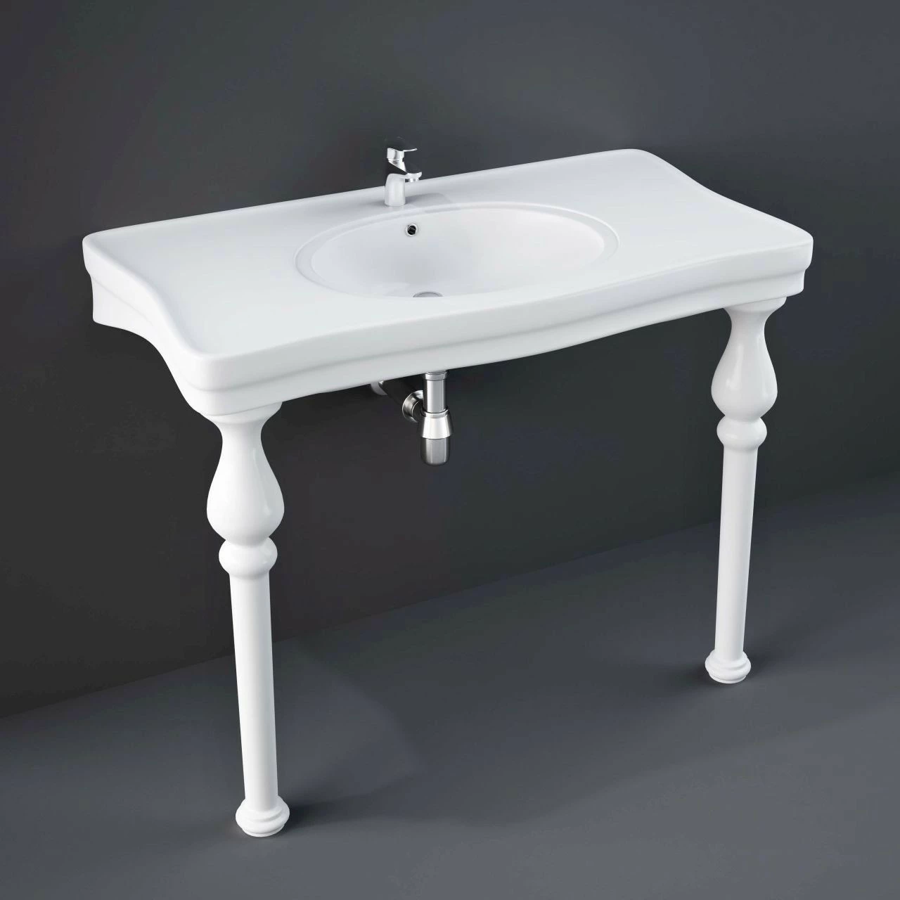 RAK Console Alexandra 1050mm Basin With 1 Tap Hole - DC0101AWHA 3 RAK Console Alexandra 1050mm Basin With 1 Tap Hole - DC0101AWHA