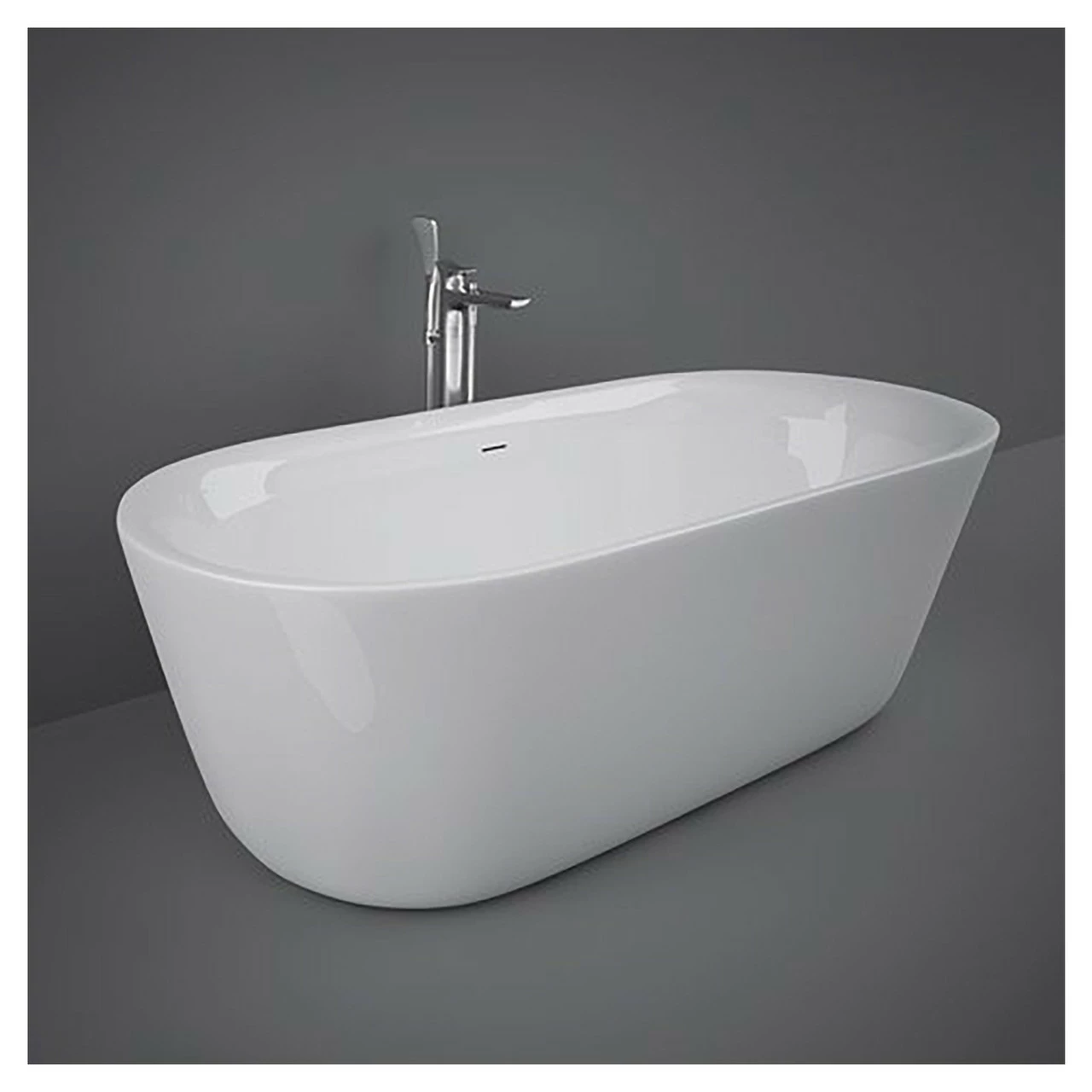 RAK Contour Round 1800mm X 800mm Freestanding Bath - CONBT218080AWHA 3 RAK Contour Round 1800mm X 800mm Freestanding Bath - CONBT218080AWHA