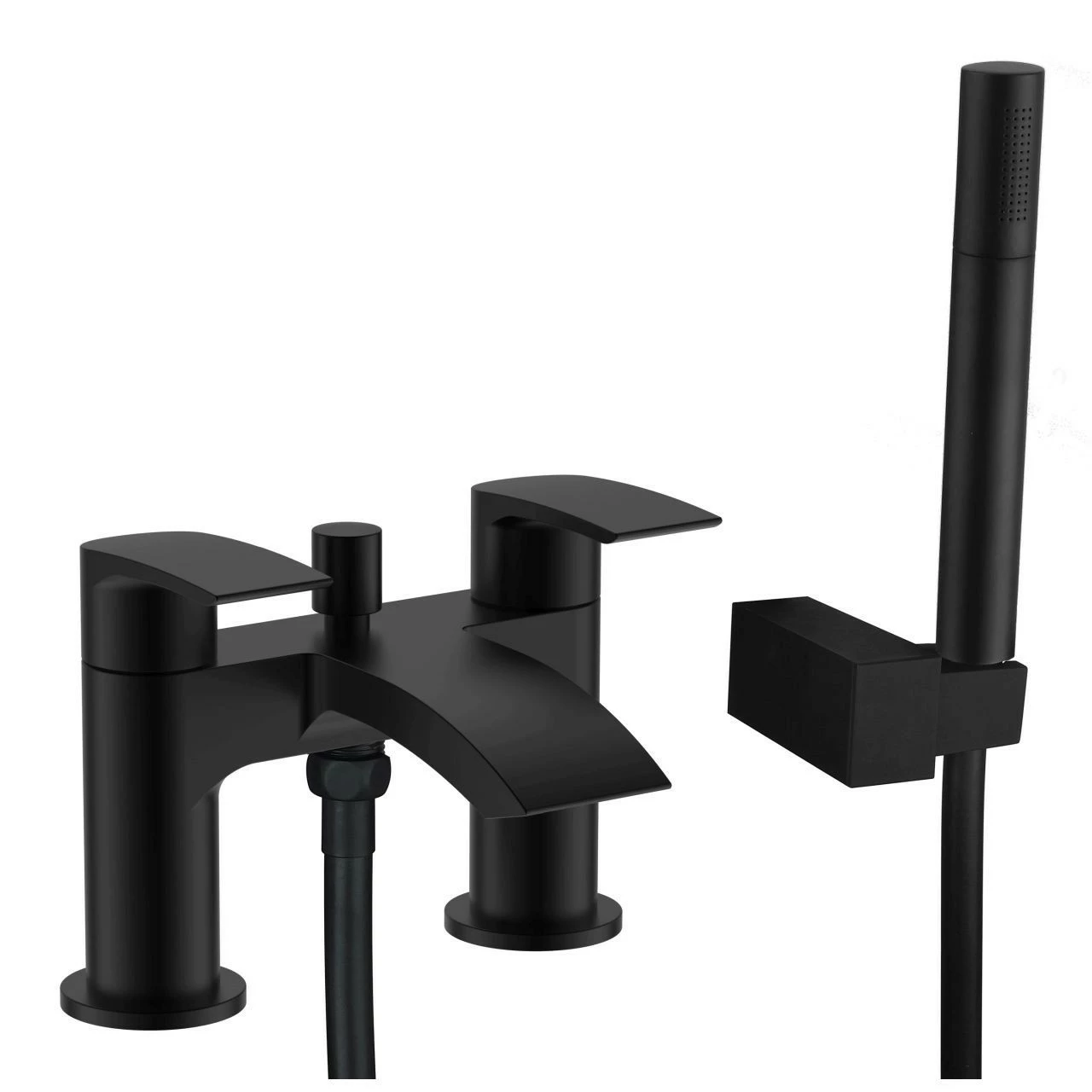 RAK Curve Black Bath Shower Mixer Tap - RAKCRV3005B 3 RAK Curve Black Bath Shower Mixer Tap - RAKCRV3005B