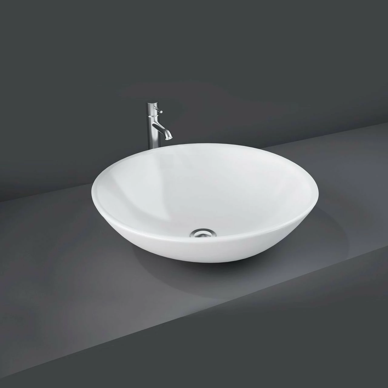 RAK Diana 455mm X 455mm X 160mm Counter Top Basin - OC137AWHA 3 RAK Diana 455mm X 455mm X 160mm Counter Top Basin - OC137AWHA