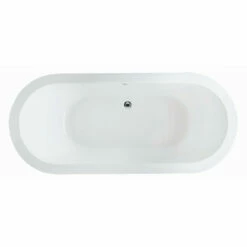 RAK DKM 1800mm X 800mm Round Double Ended Bath And Leg Set - BT58AWHA