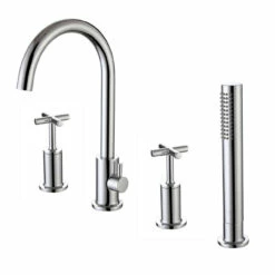 RAK Ella Deck Mounted 4 Tap Hole Bath Shower Mixer Tap - RAKELL3013