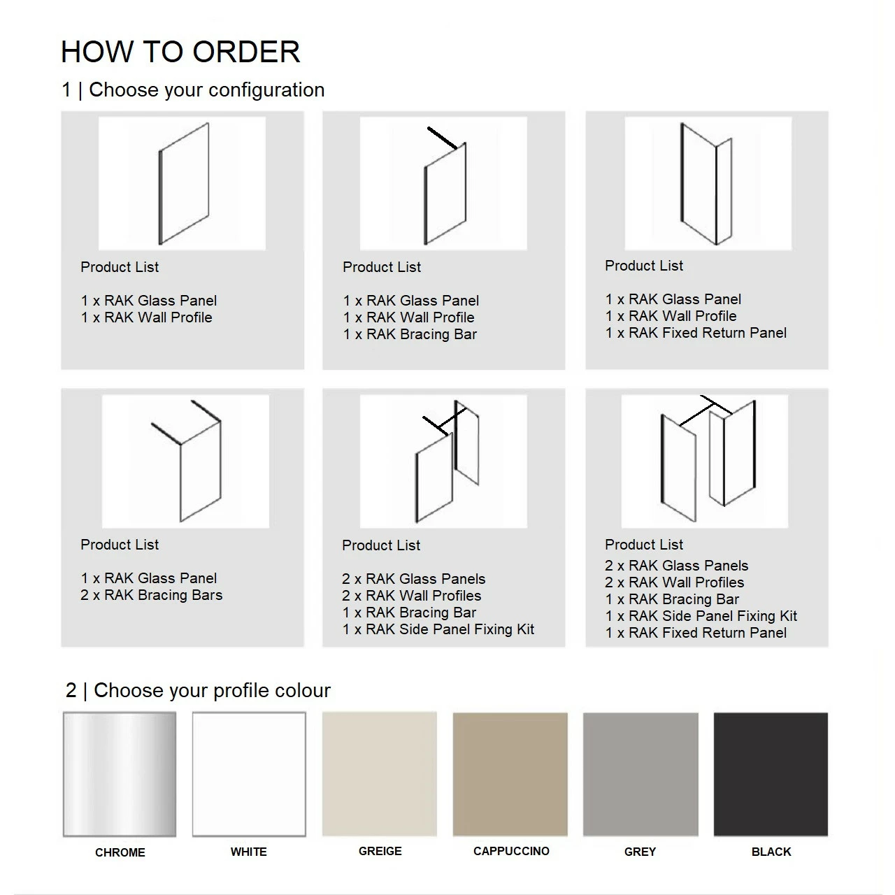 RAK Feeling Grey 250mm X 2000mm Fixed Return Panel With Fixings - RAKFRP503 - Image 3