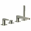 RAK Ischia Brushed Nickel Deck Mounted 4 Tap Hole Bath Shower Mixer Tap - RAKISH3013N -Bathroom Products Sales Store rak ischia brushed nickel deck mounted 4 tap hole bath shower mixer tap rakish3013n 79547.1685547218