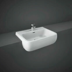 RAK Metropolitan 520mm Semi Recessed Basin With 1 Tap Hole - MP0901AWHA