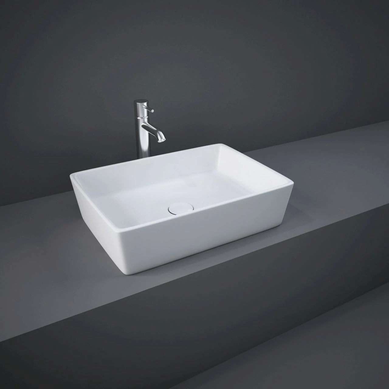 RAK Moon 500mm X 360mm X 130mm Rectangular Counter Top Basin - HARRECBAS 3 RAK Moon 500mm X 360mm X 130mm Rectangular Counter Top Basin - HARRECBAS